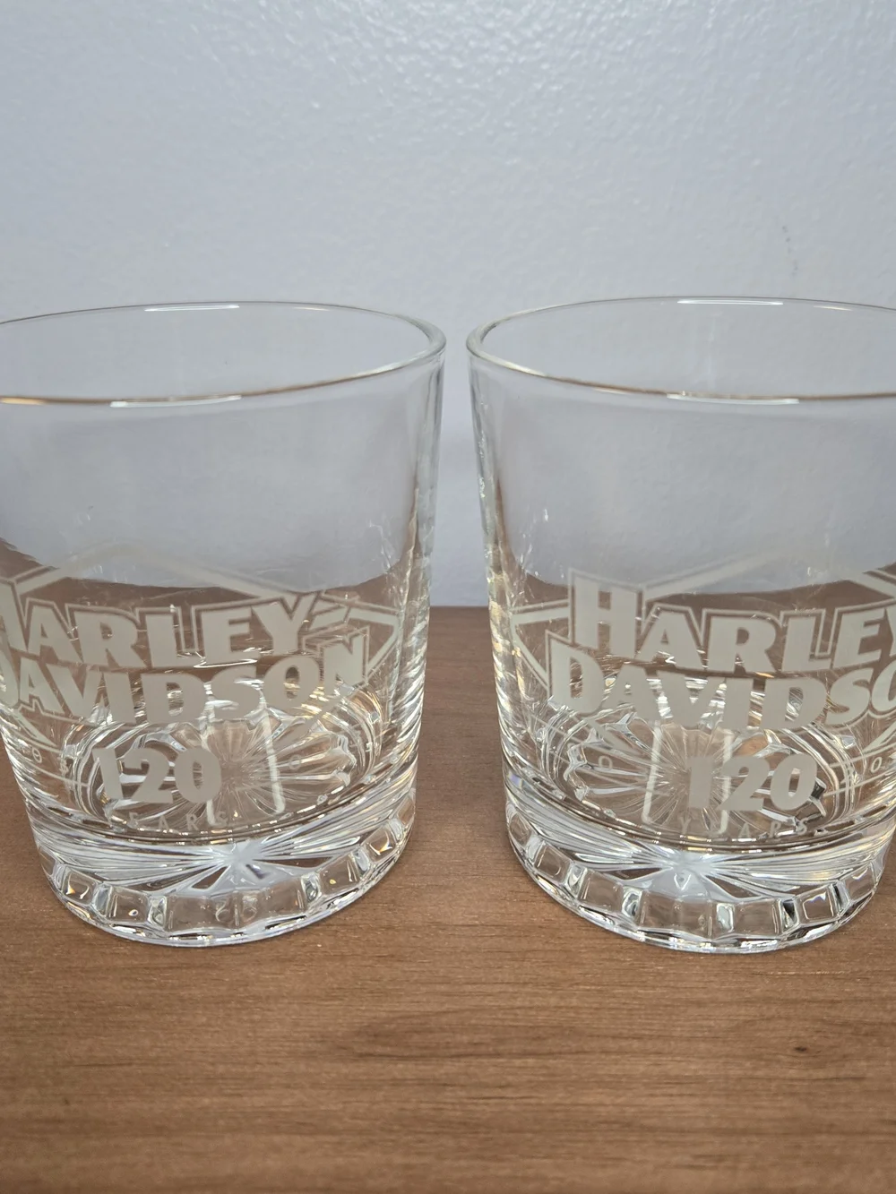Harley-Davidson Double Old Fashioned Glasses - Set of 2 120 Year Anniversary